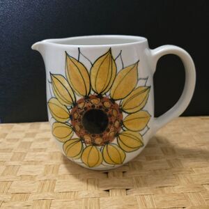 Vintage 1960's Arabia Finland Sunflower Pitcher